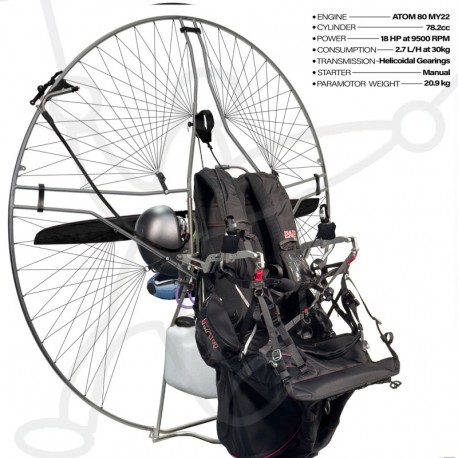 Paramotor PAP Tinox2 ATOM80 Titane