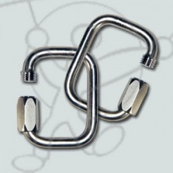 Pack 6mm stainless steel square links